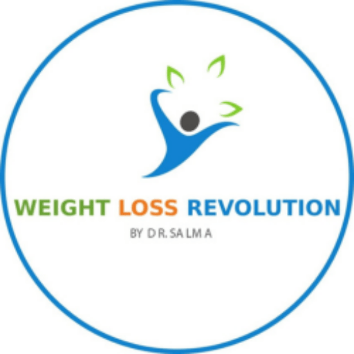 Weight loss revolution logo showcasing text mentioning weight loss revolution with white background